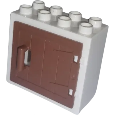 Lego Duplo 2332 Weiß Braun Holztor 2x4 