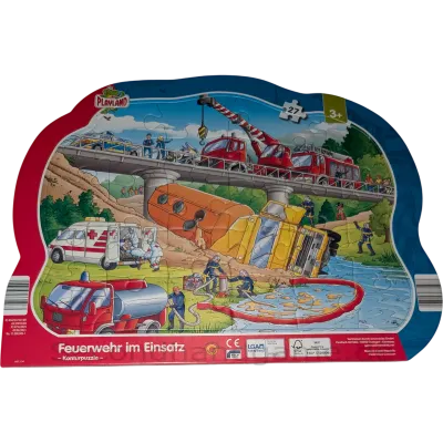 Playland Rahmenpuzzle Konturpuzzle Feuerwehr im Einsatz 27 Teile