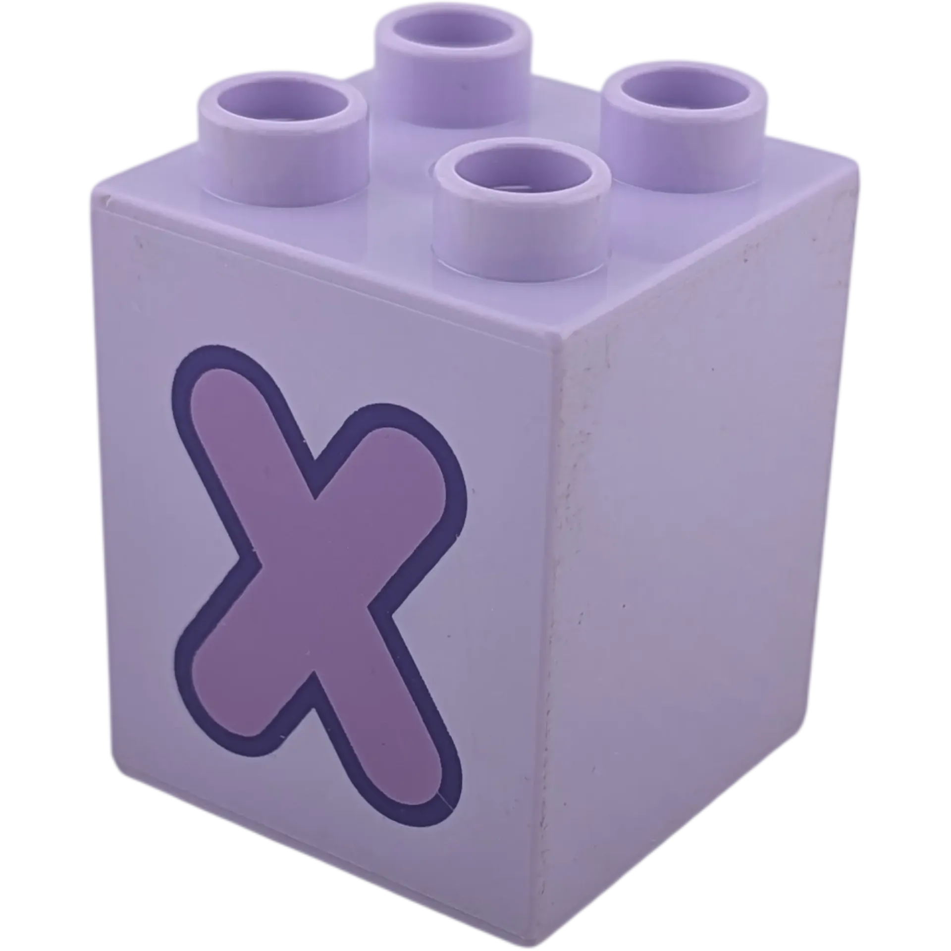 Lego Duplo 2x2x2 Stein Helllila Buchstabe X Lila