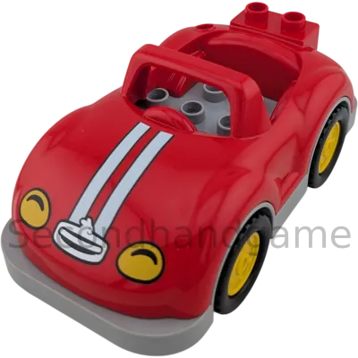 Lego Duplo Rotes Auto mit Hasensymbol