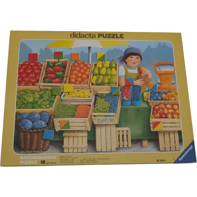 Ravensburger didacta Farben erkennen 12 Teile 066308 Lochpuzzle Am Marktstand