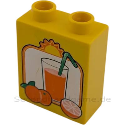 Lego Duplo Orangensaft Gelb 1x2 Stein