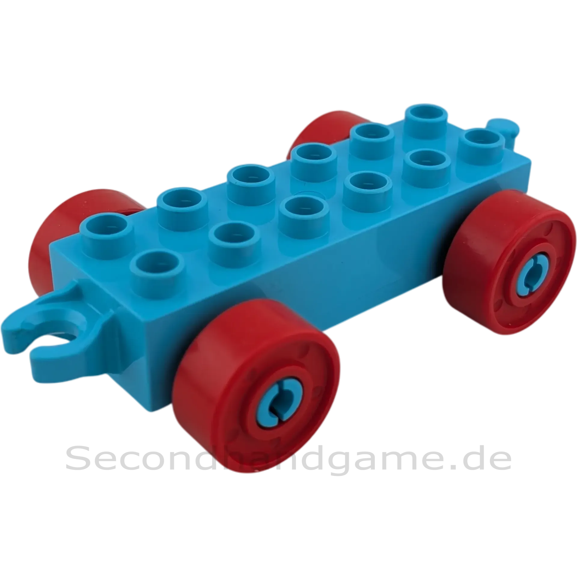 Lego Duplo Eisenbahn Anhänger Hellblau Rot