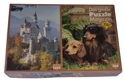 Das große Puzzle-Magazin 3 x 500 Teile 1000 Teile Windmühle, Schloß Neuschwanstein