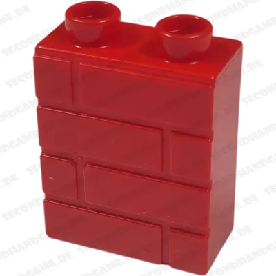 Lego Duplo 4066 Stein 1x2x2 Wendestein Mauer Rückseite Regal Rot