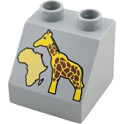 Lego Duplo 6474 Schrägstein 2x2x1 Grau Giraffe