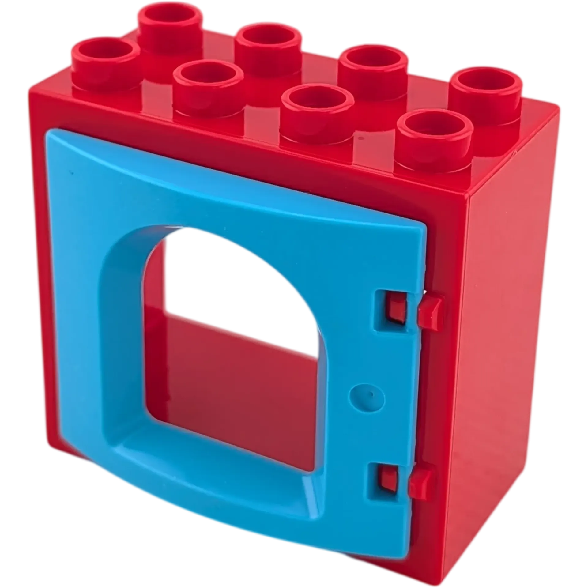 Lego Duplo 2332 Fenster 2x4 Rot mit Rundbogen Azur
