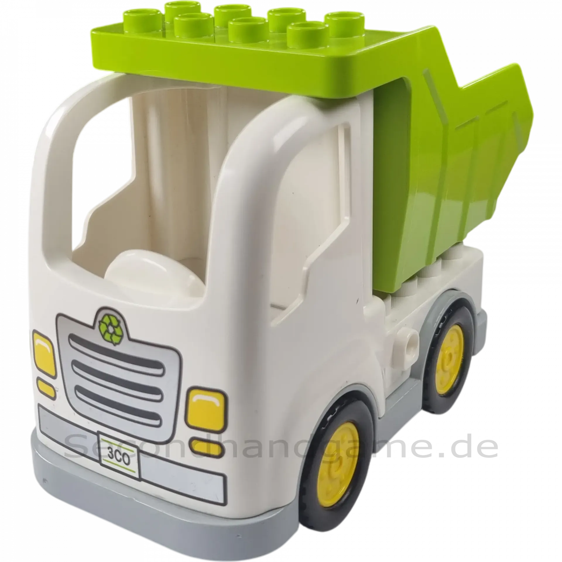 Lego Duplo Lastwagen mit Container Weiß Grau Lime