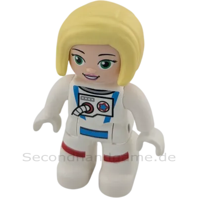 Lego Duplo Spielfigur Astronautin weißer Anzug blonde Haare