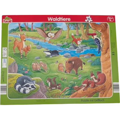 Playland Innovakids Rahmenpuzzle Waldtiere 10 Teile mit Griffloch 110052732