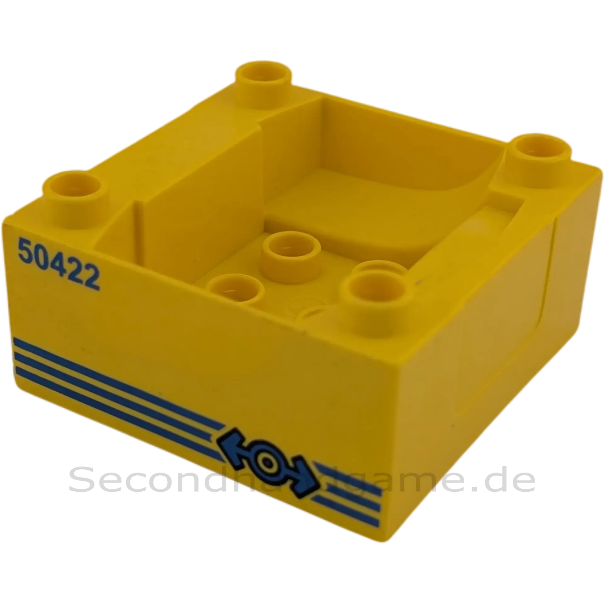 Lego Duplo Zug-Waggon / Abteil-Basis 4x4 – Gelb mit '50422' Deko