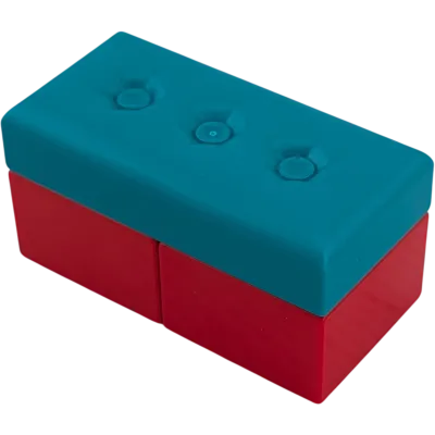 Lego Duplo Sofa Couch Wohnlandschaft türkise Sitzkissen, rote Bank