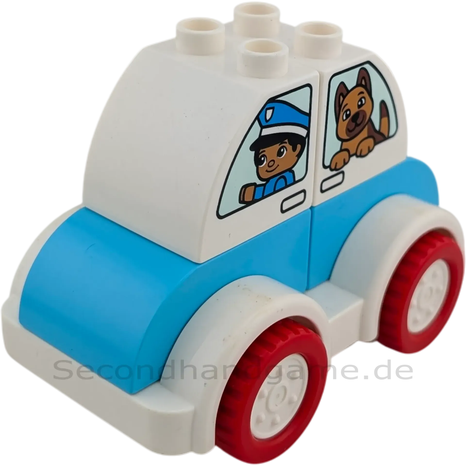 Lego Duplo Polizeiauto mit Gefangenem und Polizeihund