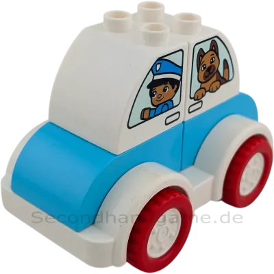Lego Duplo Polizeiauto mit Gefangenem und Polizeihund