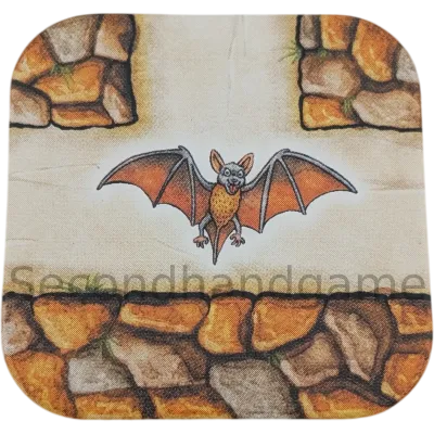 Das verrückte Labyrinth Ersatzteile Schiebekarte Kurve mit Fledermaus