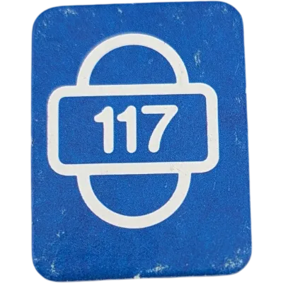 Ravensburger Scotland Yard Ersatzteile Blau Startkarte Zahl Einhundertsiebzehn 117