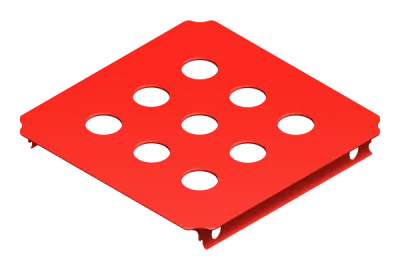 QUADRO Lochplatte 40 × 40 cm 00415 Rot