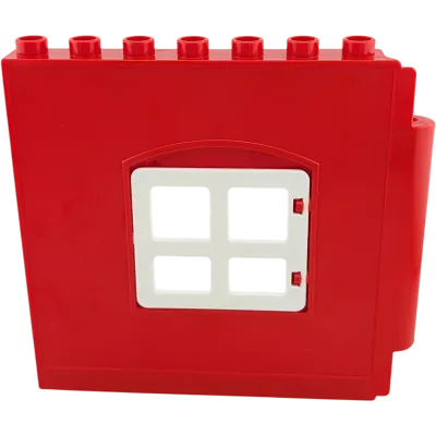 Lego Duplo Hauswand mit Fenster Mauer Rot Weiß