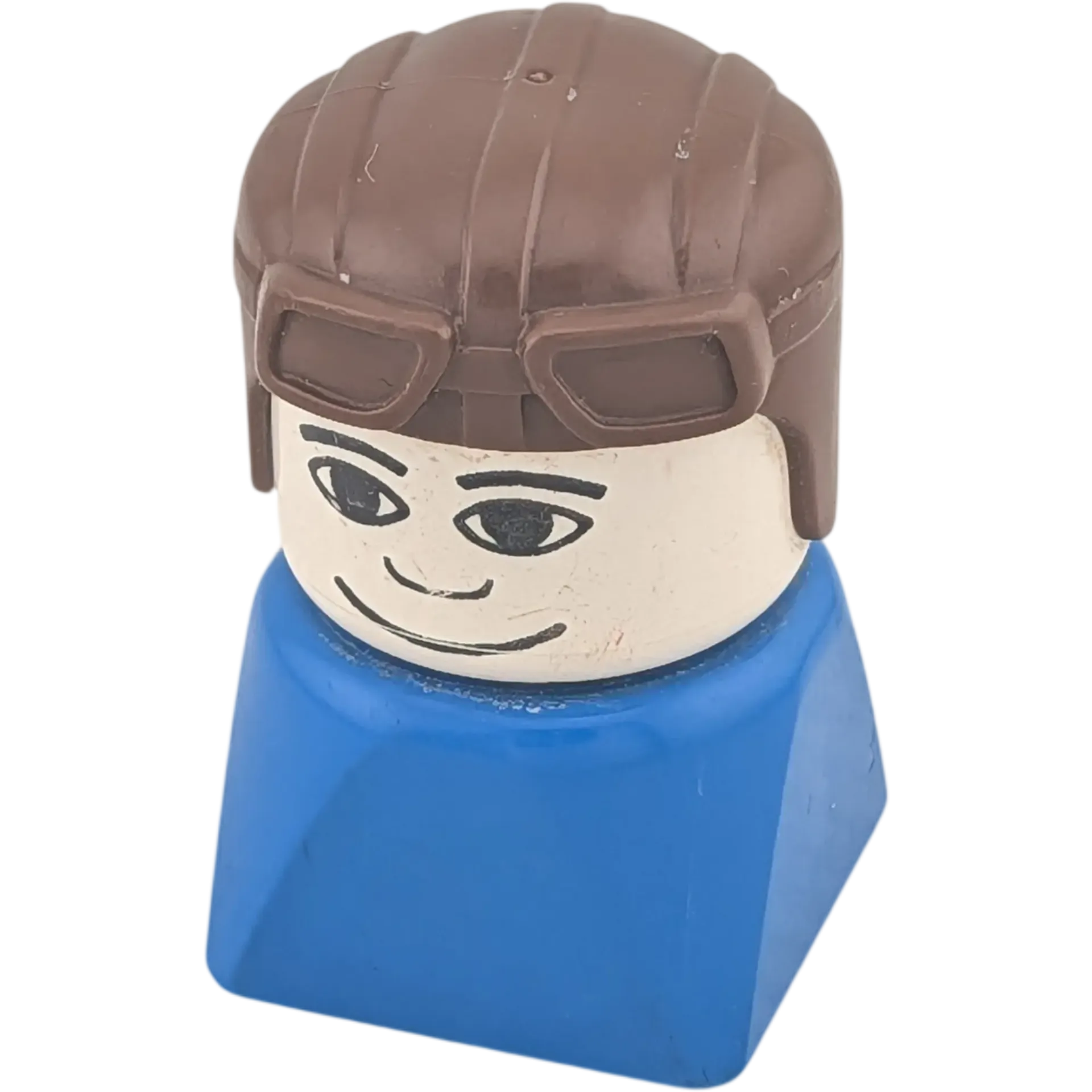 Lego Duplo älterer Figur Mann Braune Haare mit Brille Pilot