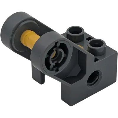 Lego Duplo Toolo 45000 Stein Dunkelgrau 2x2 Arm Baustein Verbindung Verbinder Winkelform mit zwei gelben Schrauben