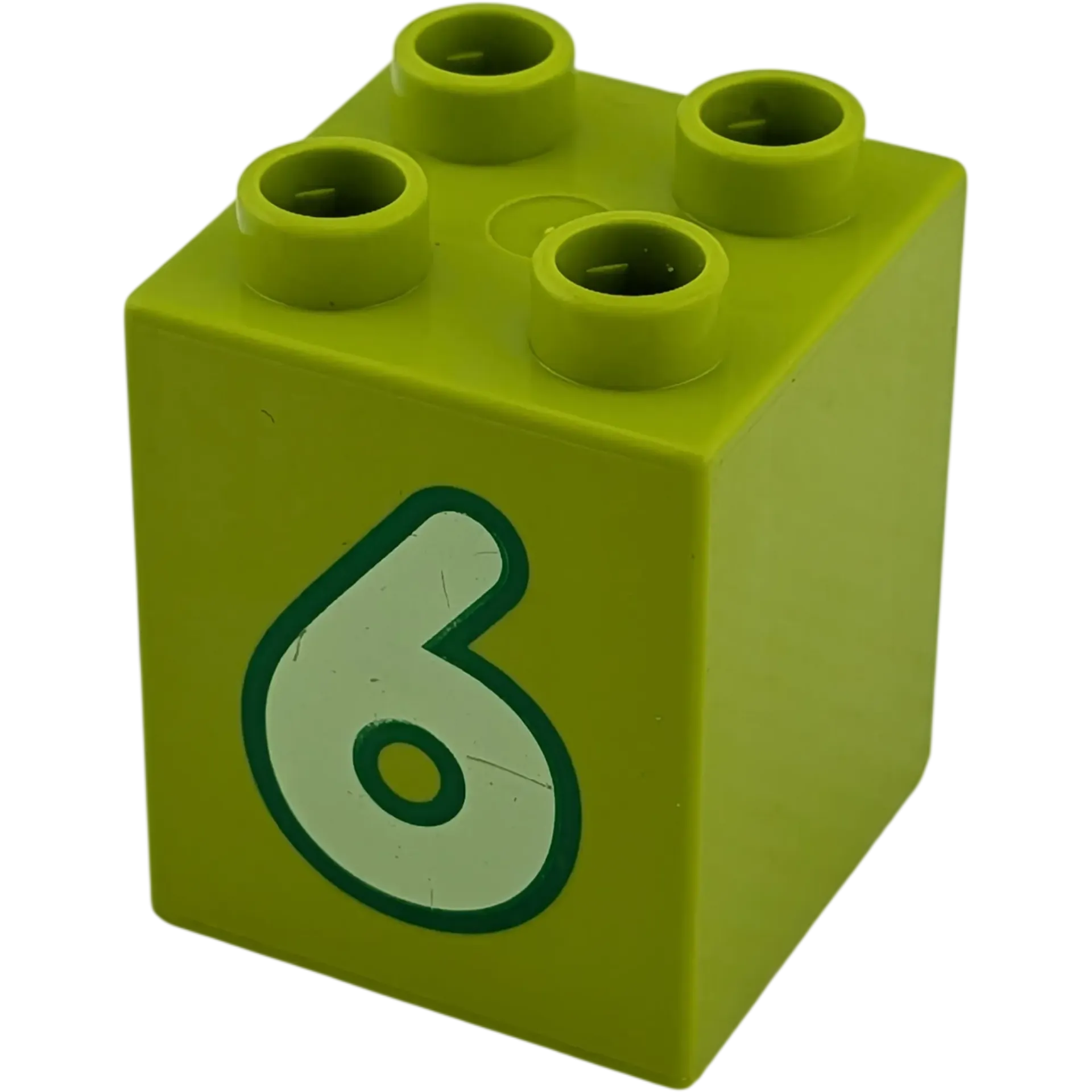 Lego Duplo 2x2x2 Stein Lime Zahl Sechs Hellgrün