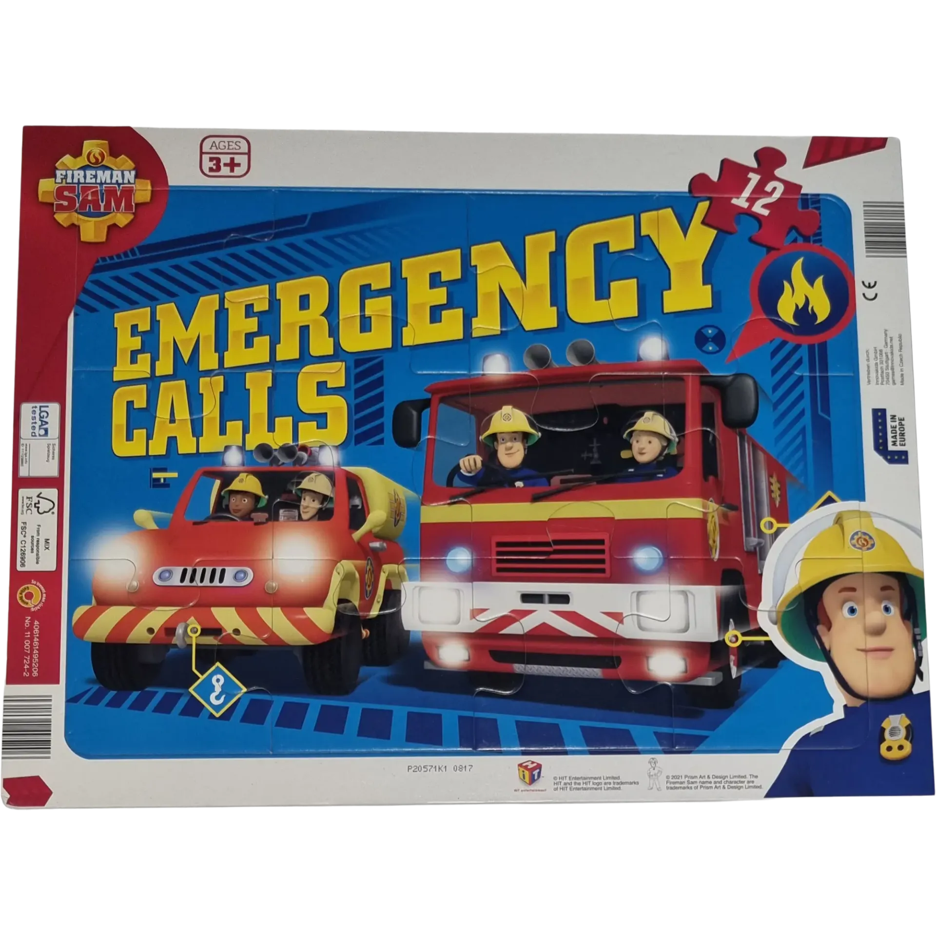 Innovakids Rahmenpuzzle Feuerwehrmann Fireman Sam 12 Teile Emergency calls