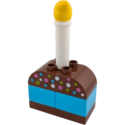 Lego Duplo Geburtstagskuchen mit Kerze Torte Fünfteilig