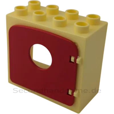 Lego Duplo 61649 Schrank Hellgelb mit Rotem Fenster mit Guckloch 2x4