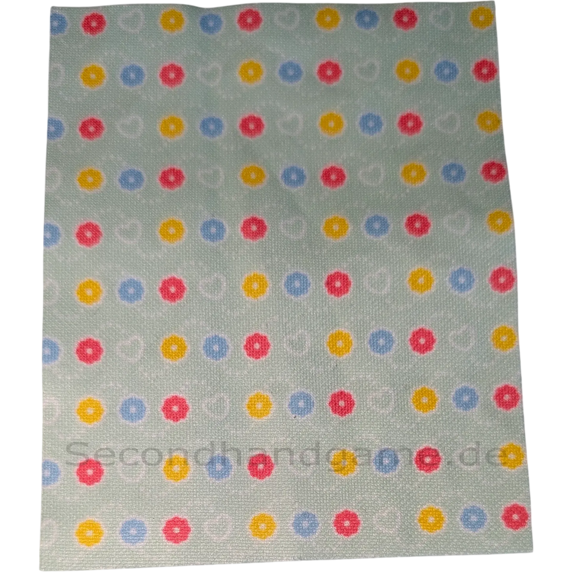 Lego Duplo Stoff Teppich Deko Haus Größe ca. 8x10cm Türkis mit Blumen