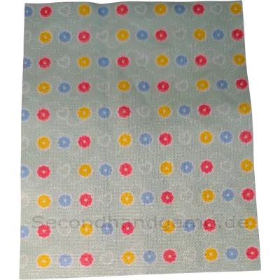 Lego Duplo Stoff Teppich Deko Haus Größe ca. 8x10cm Türkis mit Blumen