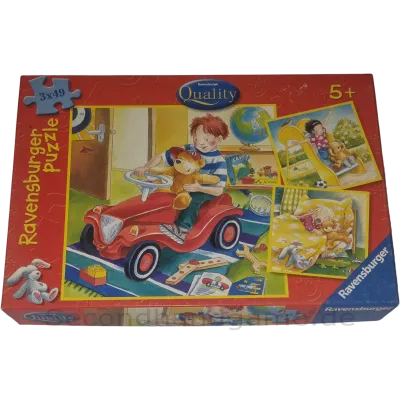 Ravensburger Puzzle 3 x 49 Teile Mein Teddy und ich 093335 