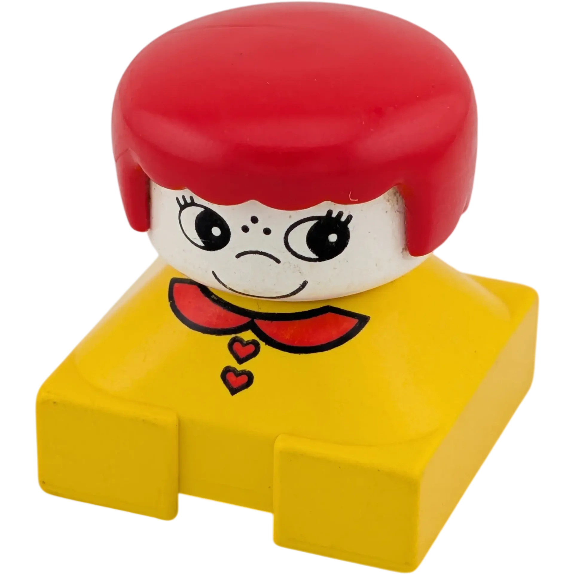 Lego Duplo Figur 2327 Junge mit roten Haaren und Sommersprossen, Kragen rot