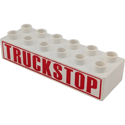 Lego Duplo 2300 Baustein 2x6 Weiß Truckstop