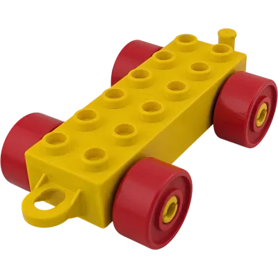 Lego Duplo Eisenbahn Anhänger Gelb Rot Geschlossen