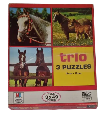 MB Trio Serie Puzzle 3 x 48 Teile 62531998 Pferde