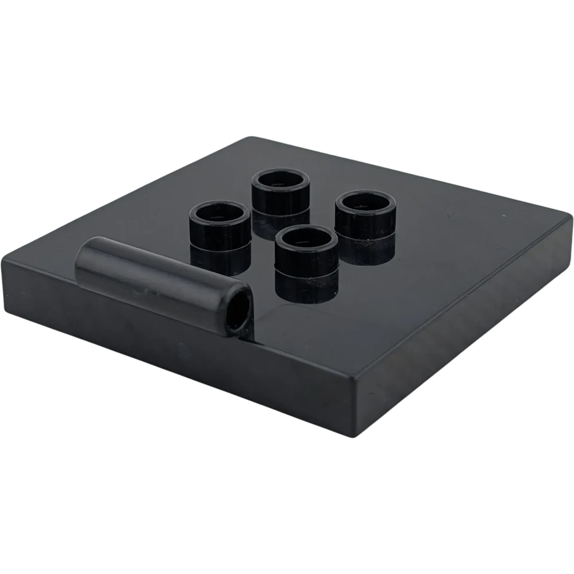 Lego Duplo 89465 Schwarz mit 4 Noppen in der Mitte und Scharnier für Kipp Aufsatz Auto Truck Container