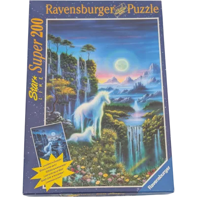 Ravensburger Puzzle Star Line Enchanted Garden 200 XXL Teile 139033, ab 8 Jahren 1997 Einhorn