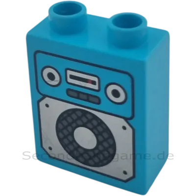 Lego Duplo 1x2 Stein Azur Radio 4066