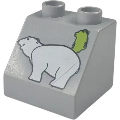 Lego Duplo 6474 Schrägstein 2x2x1 Grau Eisbär