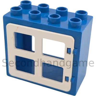 Lego Duplo 2332 Fenster 2x4 Blau Weiß
