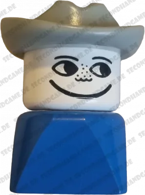 Lego Duplo älterer Figur Mann Cowboy grauer Hut