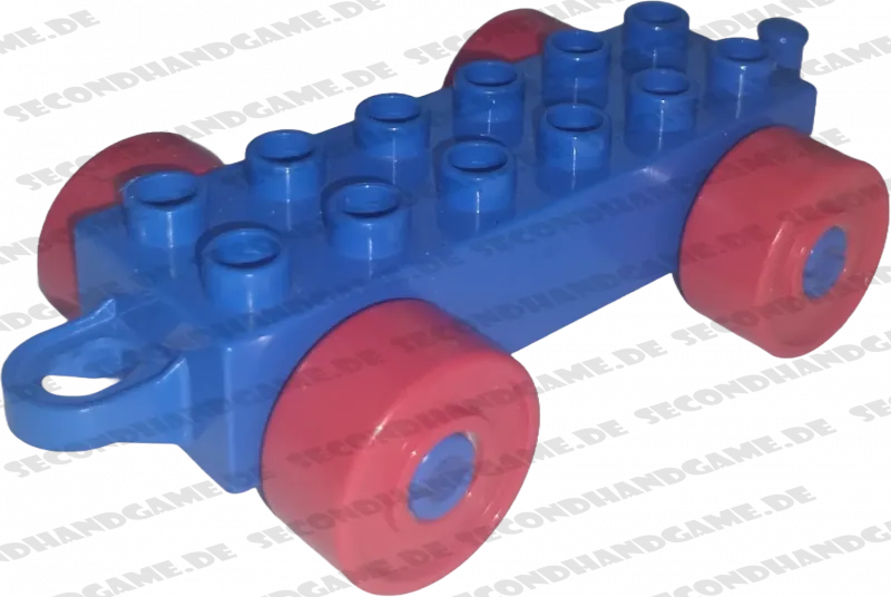 Lego Duplo Eisenbahn Anhänger Blau Rot Geschlossen