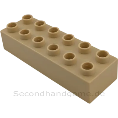 Lego Duplo 2300 Baustein 2x6 Beige