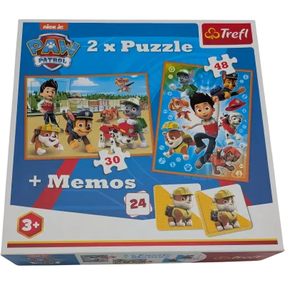 Trefl PAW PATROL 2 x Puzzle + Memos 30 & 48 Teile