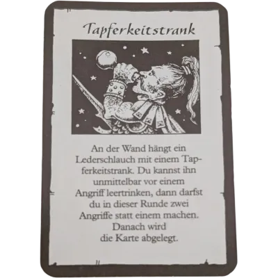 MB Hero Quest Master Ersatzteil Schatz Karte Tapferkeitstrank