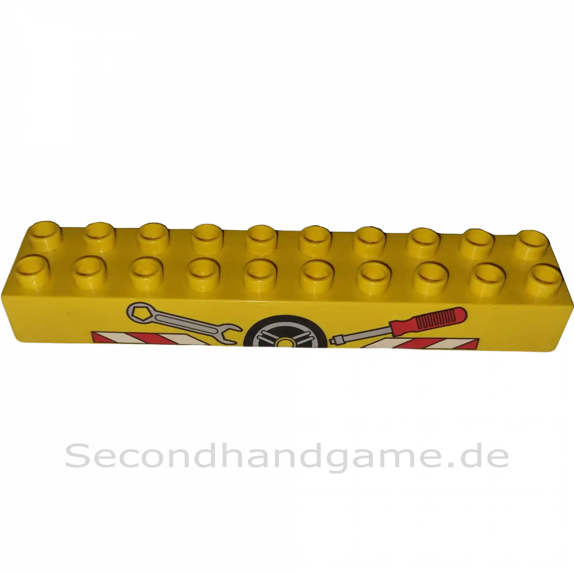 Lego Duplo 2x10 Stein 2291 Gelb Mit Werkzeug Autowerkstatt
