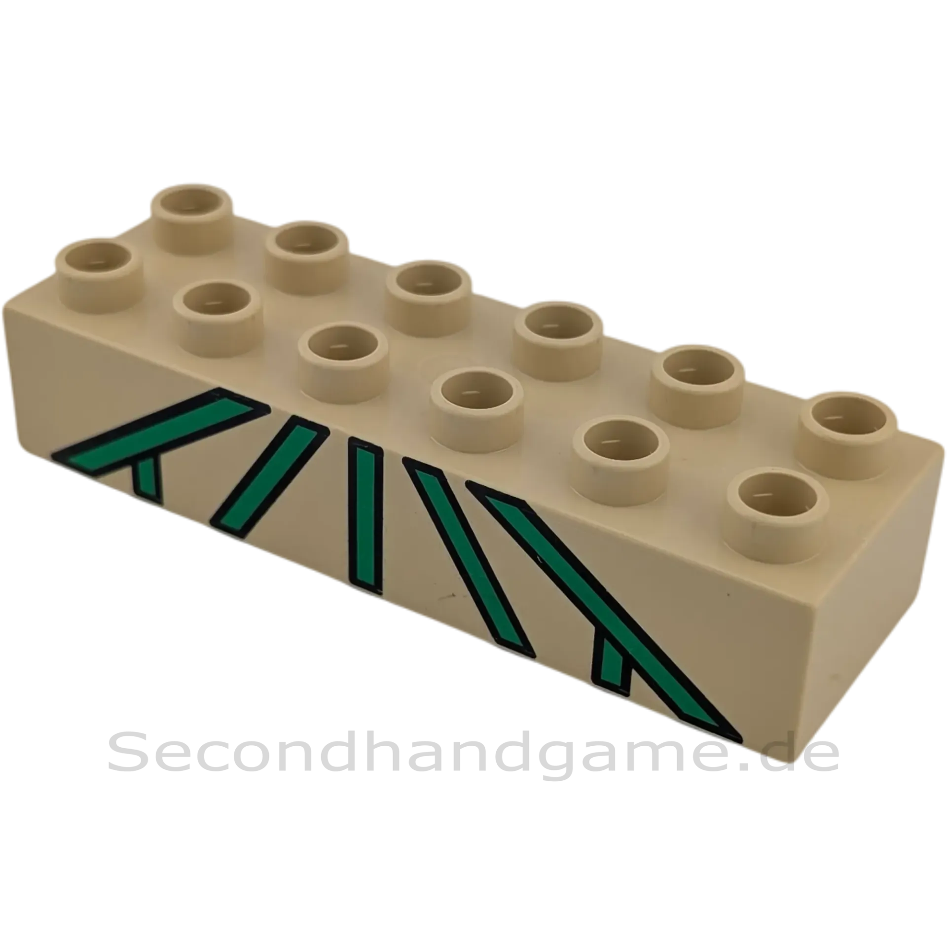 Lego Duplo 2300 Baustein 2x6 Beige Grüne Linien Knapford Bambus