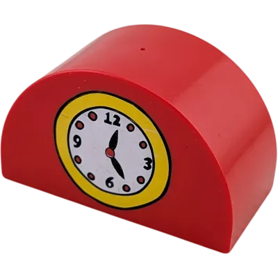 Lego Duplo 2x4x2 Motivstein Bedruckt mit Uhr 31213