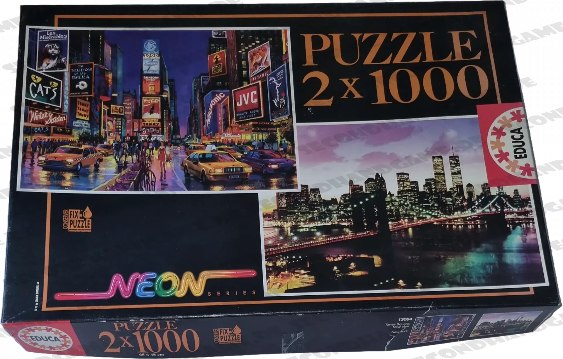 Educa Multicolor Neon Series Puzzle 2x1000 Teile 13064 Times Square, New York
