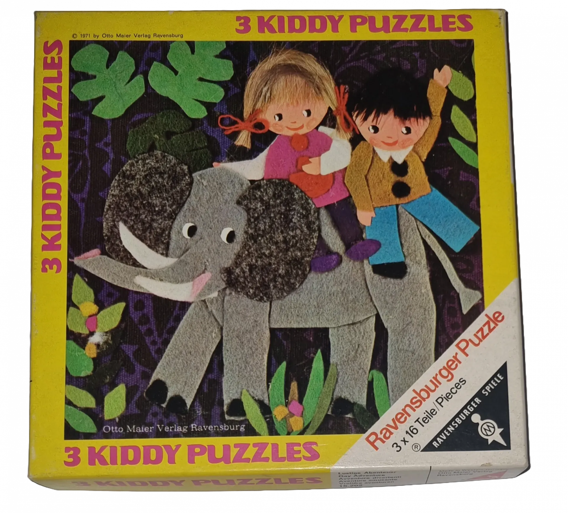 Ravensburger 3 Kiddy Puzzles Lustige Abenteuer 3x16 Teile 15.502
